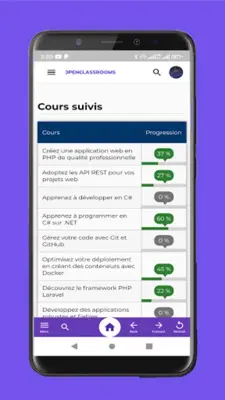 OpenClassrooms Cours en lign‪e android App screenshot 1